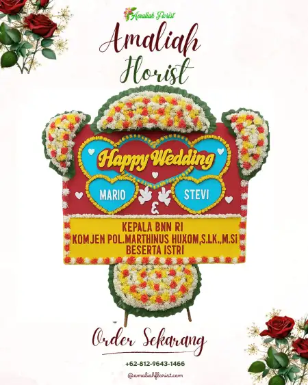 Papan Bunga Pernikahan Glagahombo